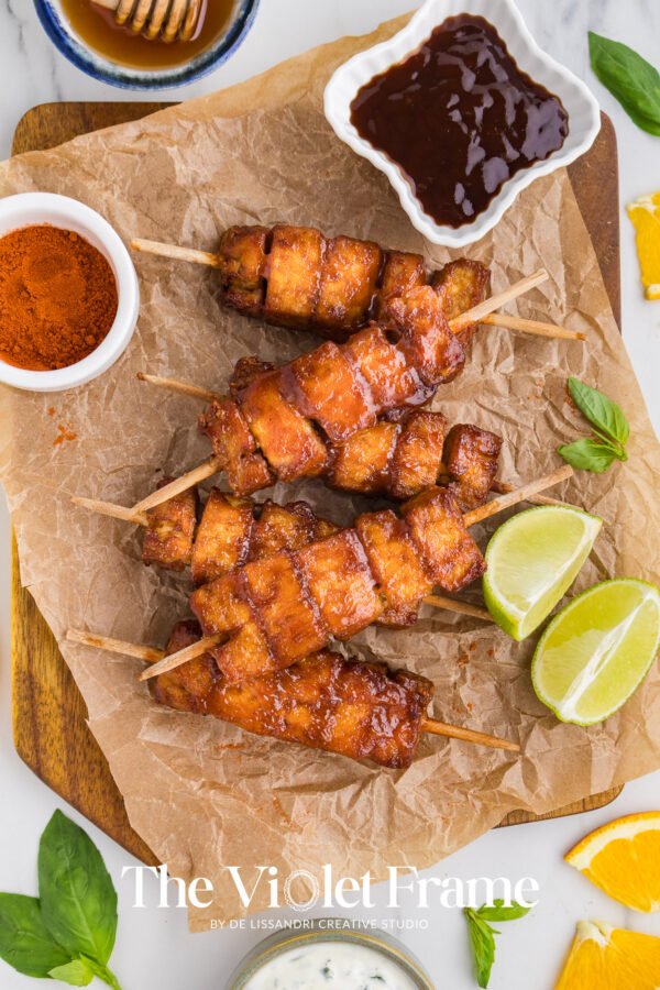 Easy Air-Fryer BBQ Tofu Skewers - Exclusive