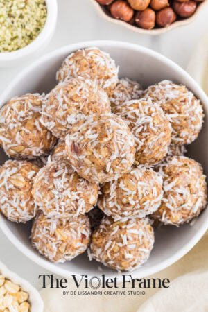 Almond Coconut Oatmeal Balls - 13